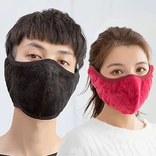 Утолщенные дышащие маски для мужчин и женщин, для катания на лыжах, чистый цвет, хлопок, пылезащитные, 58*14 см, на липучке, дизайн, Зимние Теплые маски