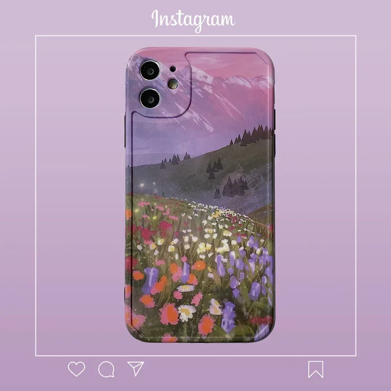 Чехол INS для телефона с милыми цветами iphone 11 Pro max X XR XS Max 7 8 plus SE 2 2020 модный