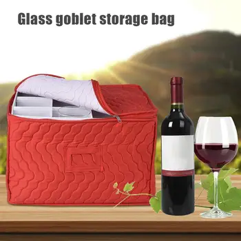 

Stemware Storage Case 12 Dividers Goblet Storage Bag For Protecting Wine Glasses Champagne Flutes Goblets