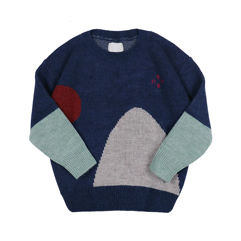 sweater Свитер для девочек Новинка года, брендовые Детские свитера AW BC Модный вязаный пуловер с принтом для мальчиков и девочек хлопковые топы для маленьких детей, одежда Лидер продаж - Цвет: sweater