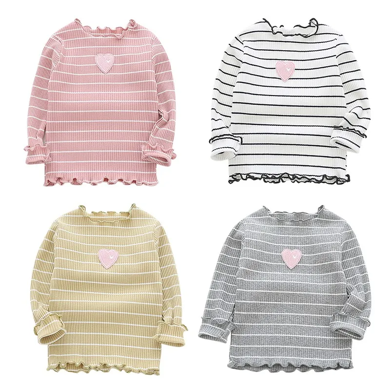 Топы для маленьких девочек Осенние блузки новорожденных детская одежда рубашка