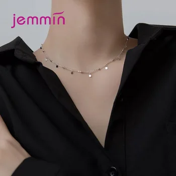 

Korean Trend Exquisite 925 Sterling Silver Beads Chain Choker Necklaces Women Girls Jewelry Collares Collier ketting