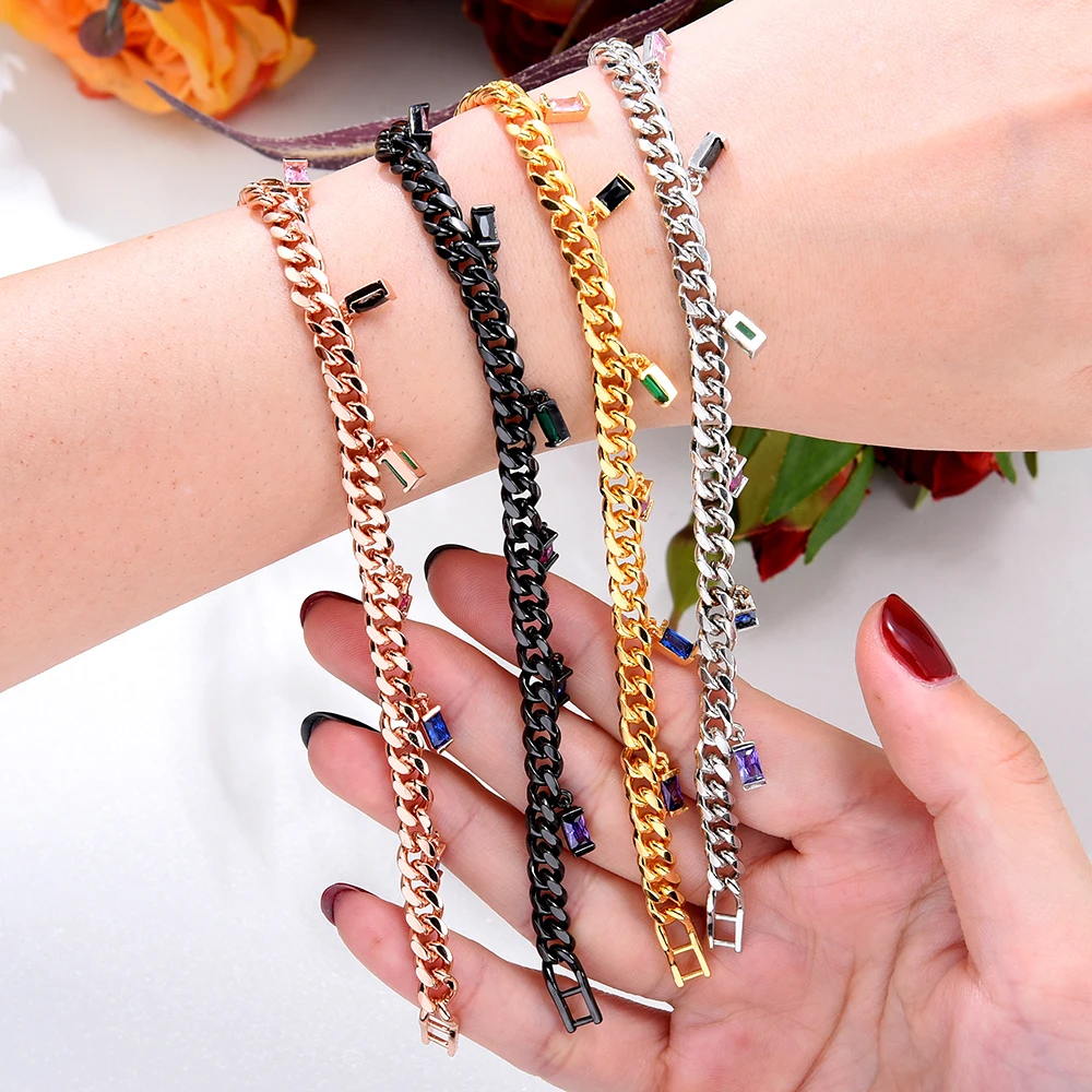 

Женский Браслет-манжета Siscathy, металлическая цепочка черного цвета, Ювелирное Украшение для подарка, 2022