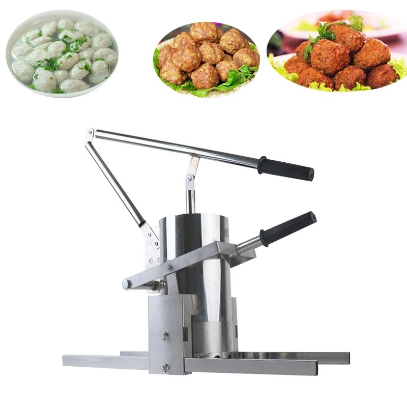 

stainless steel manual meatball frying machine meat ball making machine balls forming machine fish ball maker former tool