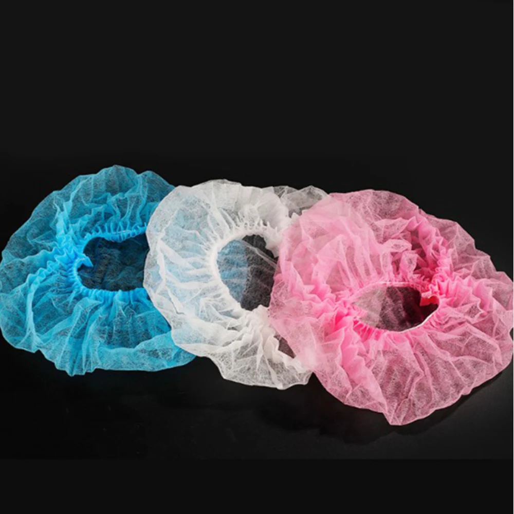 

Hot sales 100pcs Disposable Hair Head Covers Net Bouffant Caps Hats Kitchen Industrial