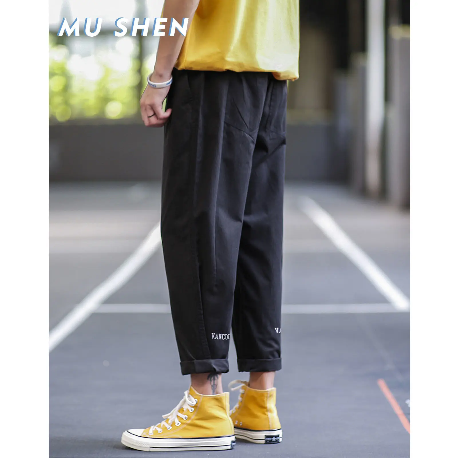Мужские шаровары, свободные, 3XL, хип-хоп, Ulzzang, мужские брюки с высокой эластичной талией, подходят ко всему, шикарная уличная одежда, Harajuku, корейские карманы, хит