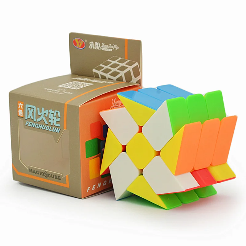 Куб yongjun куб YiLeng 3x3x3 Фишер, скоростной кубик, Yileng 3x3x3 странно-shape форме, благодаря чему создается ощущение невесомости с головоломка, волшебный куб, 3x3, головоломка, куб, 3x3x3 игрушки magic cube - Цвет: Windmill stickerless