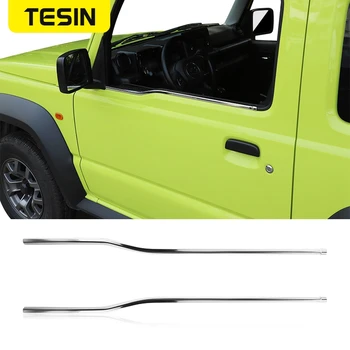 

TESIN Styling Mouldings for Suzuki Jimny JB74 Car Front Window Decoration Strips Trim for Suzuki Jimny 2019 2020 Accessories