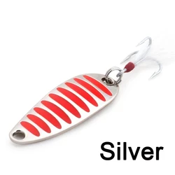 LUSHAZER Premium Gold/Silver Fishing Spoon Lures - Assorted Weights with Free Shipping - 5g (A silver)