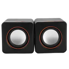 1 пара USB 5V Компьютерные колонки тяжелый басовый сабвуфер 3,5 мм MP3 для портативных ПК