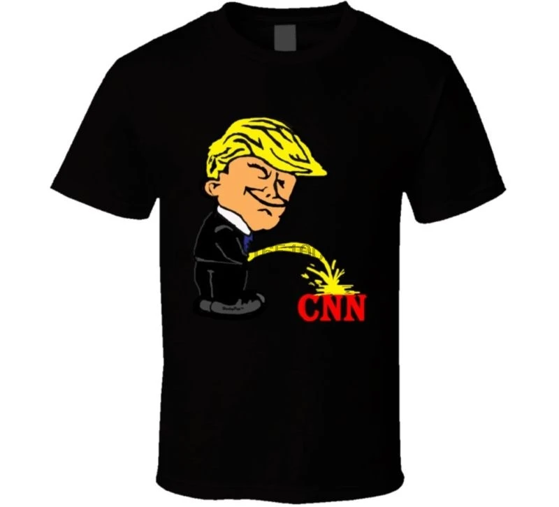 Дональда Трампа в CNN мультфильм смешная политическая рубашка Для мужчин комплект