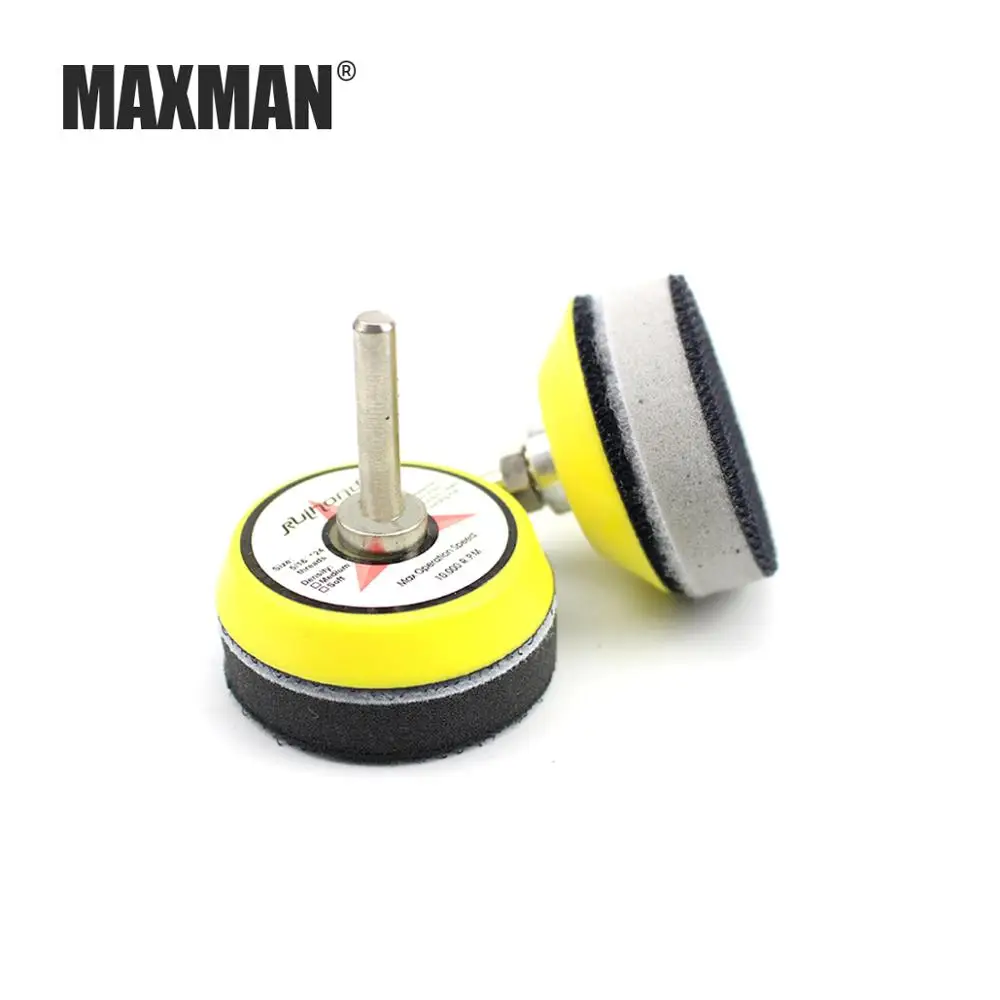 

MAXMAN 1 Set Of 2 Inch (50 MM) Soft/Hard Sponge Interface Pad + 6 MM Tray For Velcro Sand Disc Grinder Sander Wheel