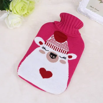 

Hot Water Bottle Set Reheatable 2000ml Classic Bag Bottle with Knit Cover for Heat Therapy Pain Relief Hot Compress