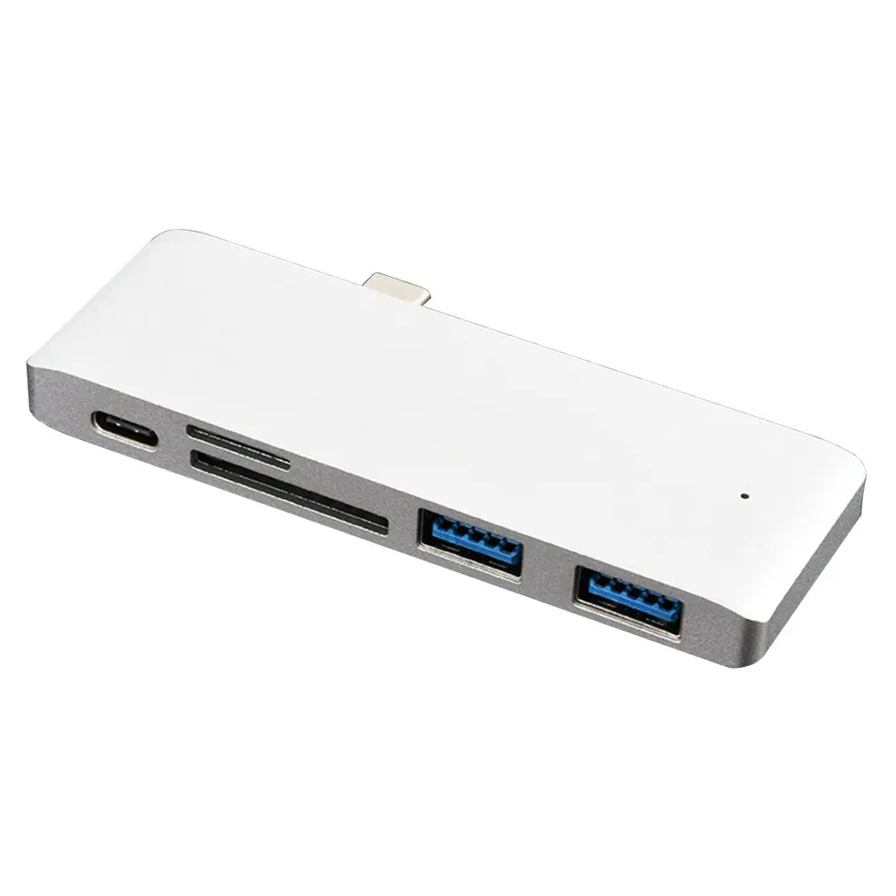 white Тип-c концентратор USB-C адаптер 5 портов type C концентратор с зарядка PD USB 3,0 порт SD/микро кардридер для MacBook Pro док-станция - Цвет: white