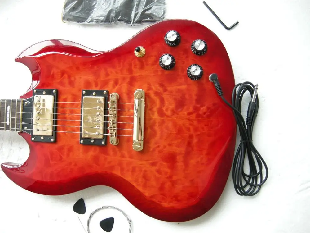 

China guitar factory custom Top quality New Electric Guitar Large pattern Sg Guitar Free shipping 7yue15