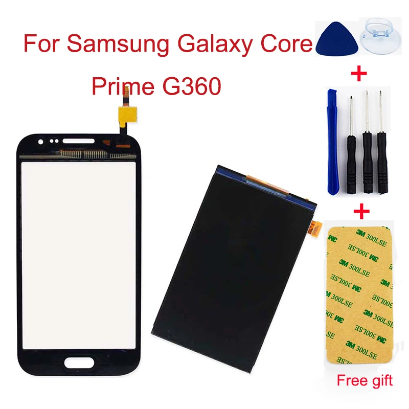 

Black/White For Samsung Galaxy Core Prime G360 G360H Duos Touch Screen Digitizer Sensor Glass + LCD Display Screen Panel Monitor