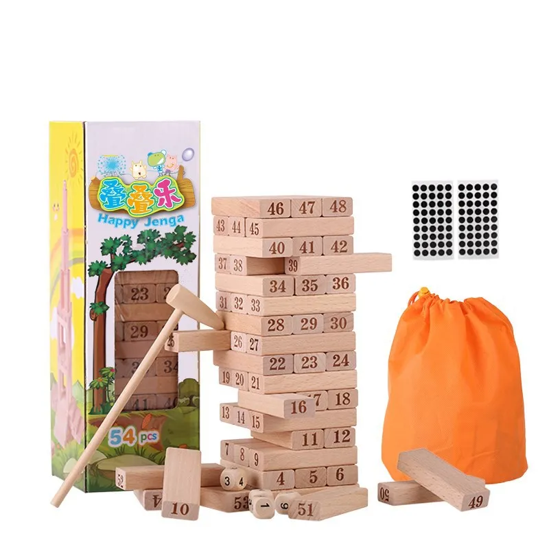 

Push Pumping Building Blocks Tower Bricks Pro Building Blocks Pumping Wood-Layer Building Blocks Wooden Board Game Toy into <