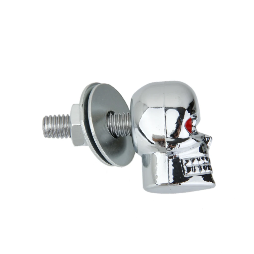 Motorcycle Bike Skull License Plate Frame Bolts Screw Fastener For Halley