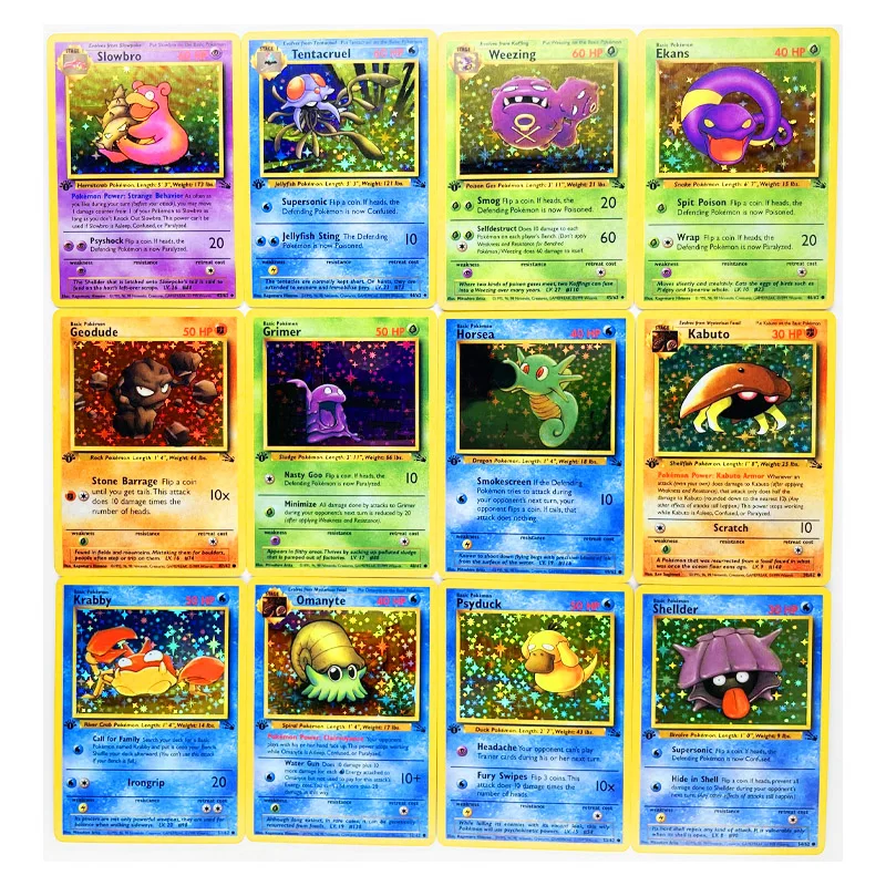 Pokemon 62 pçs 1997 3rd pacote de