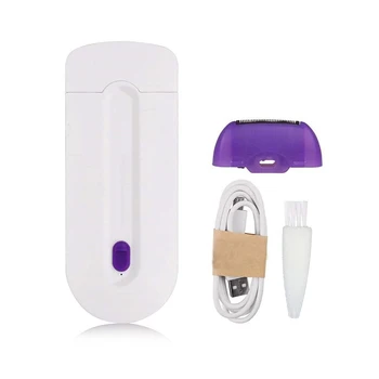 

2 In 1 Laser Electric Epilator Women Hair Removal Blue Light Sensor Touch USB Lady Shaver For Face Arms Legs Beauty Health Care