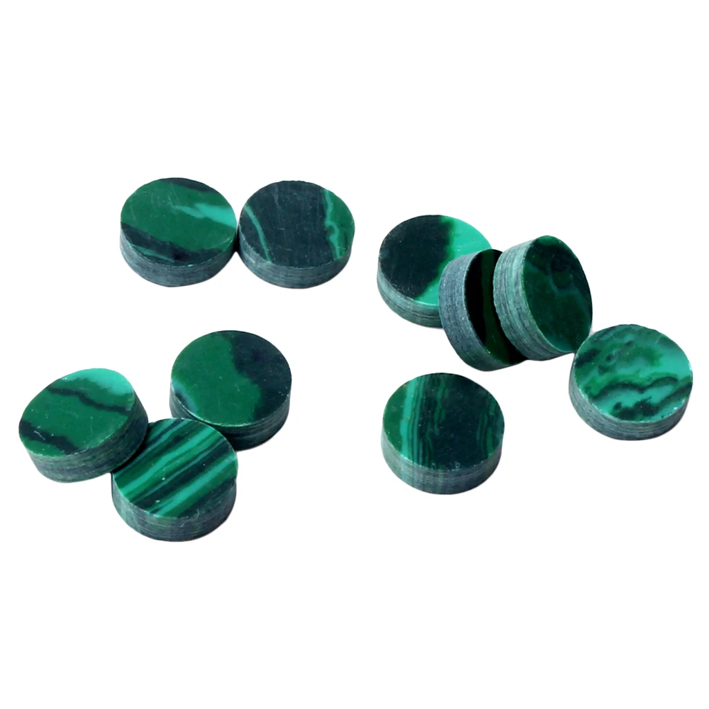10Pcs Guitar Fretboard Dot Markers Malachite Inlay for Electric Guitar 6.3mm