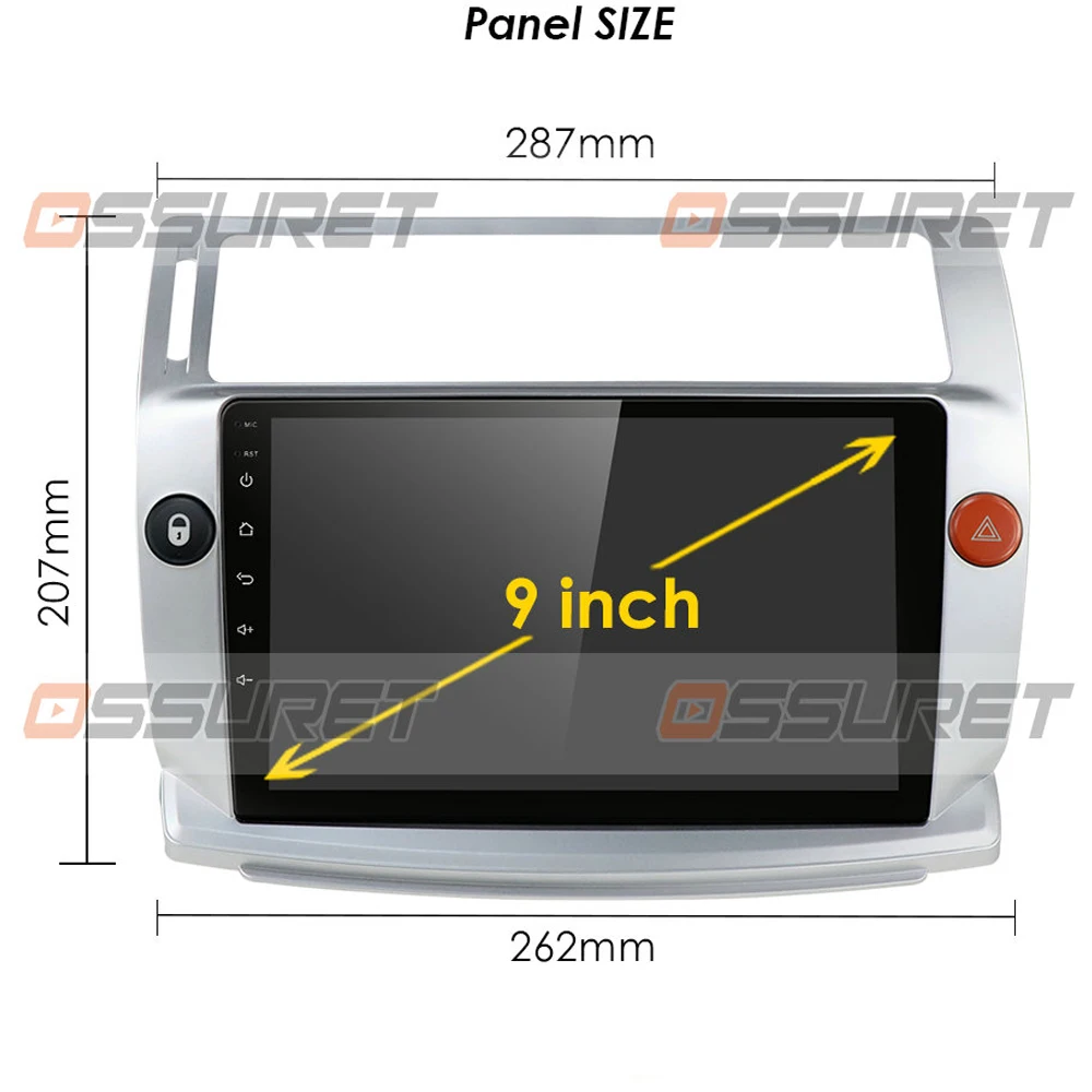 Autoradio Android Car Stereo Radio Multimidia GPS For Citroen C4 C-Triomphe C-Quatre 2004-2009 CarPlay TPMS DAB+ 2G+32G 4G LET