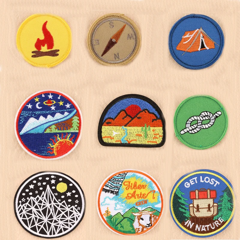 

The Capping Circular Get Lost Repair Patch Embroidered Iron On Patches For Clothing Close Shoes Bags Badges Embroidery DIY