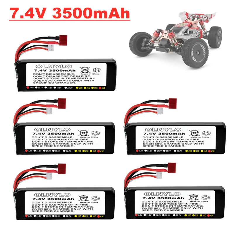 Оригинальный литий-полимерный аккумулятор Wltoys 144001 2s 7 4 В 3500 мАч