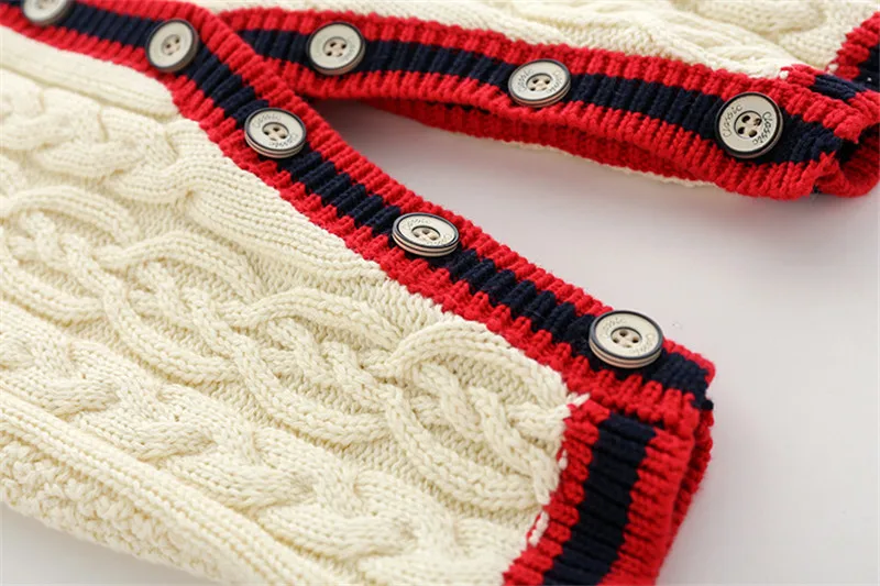 Baby Romper Knitted Fashion Solid Color Newborn Clothes Winter Button Up Boys Girls Jumpsuits Long Sleeve Toddler Kids Overalls