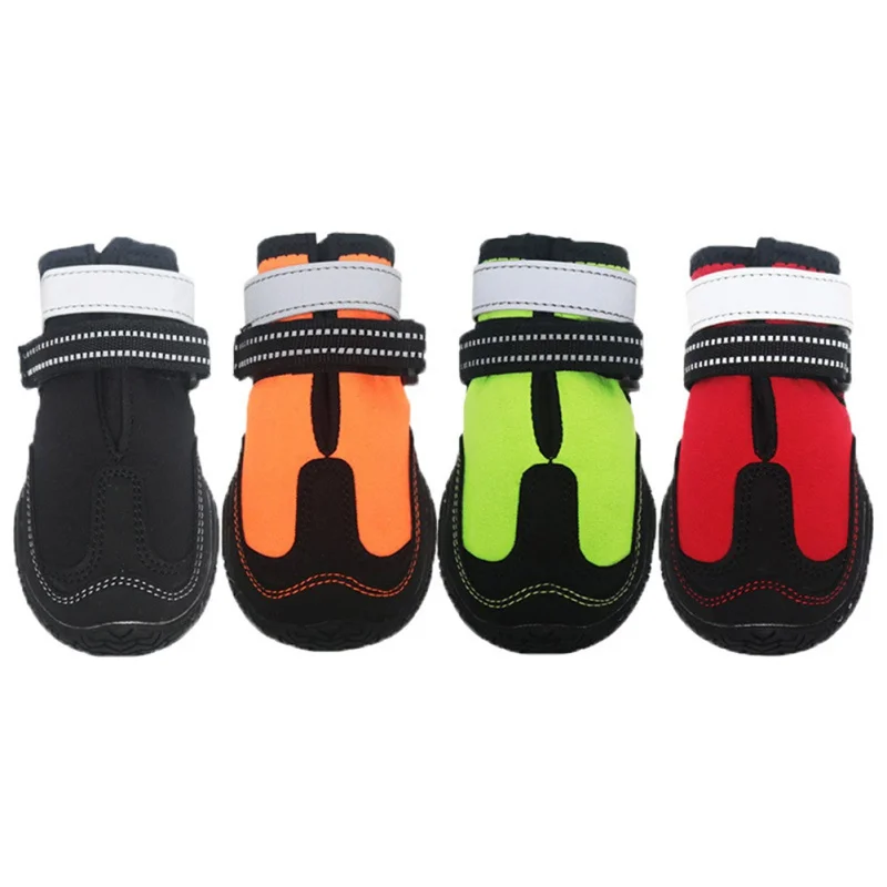 

Winter Dog Shoes Warm Dog Waterproof Anti-slip Soles Reflective Dog Boots For Small Medium Large Dog Protect Pet Paw Protectors