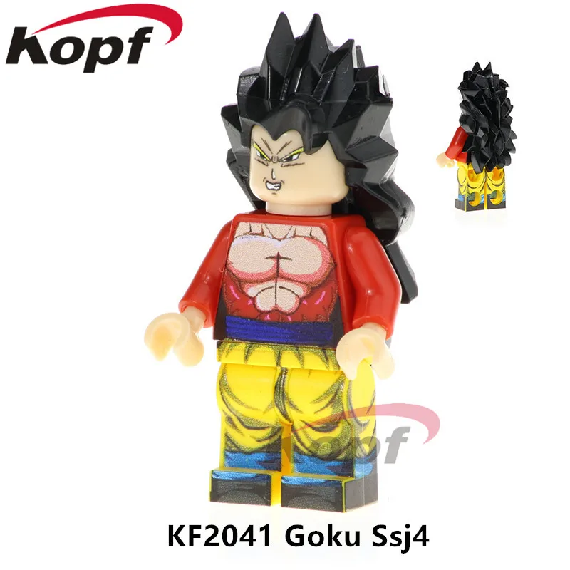 Супер герои, одна распродажа, фигурки Dragon Ball Z Krilin Goku Ssj4 Future trunks Mr. Popo, строительные блоки, детские игрушки, подарок KF2032 - Цвет: KF2041 Without Box