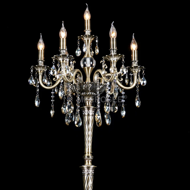 Винтажный торшер с кристаллами напольный светильник cartal Candelabra стоящая лампа высокое качество отделки освещение