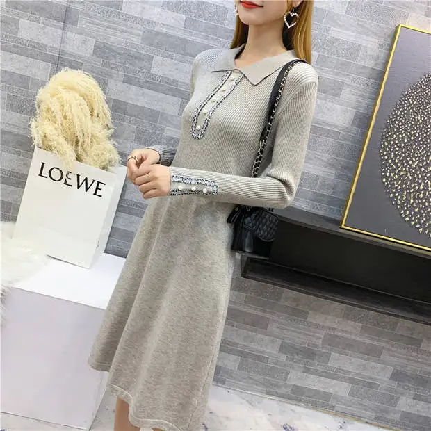 Blusas De Inverno Feminina, 9468, настоящая фотография, новое корейское эластичное трикотажное платье с квадратным воротником, 54-2 этаж, ряд 6-7, средняя полка