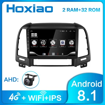 

9 inch Android 8.1 2Din Car Radio Quad Core HoXiao WIFI Bluetooth Multimedia For Santa Fe2 2006 2007 2008 2009 2010 2011 2012