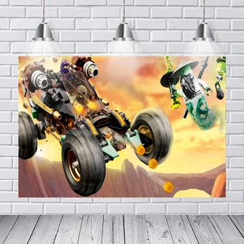 

Photo Background Custom Ninjago Party Happy Birthday Baby Child Photo Background Photography Backdrops Quality Vinyl