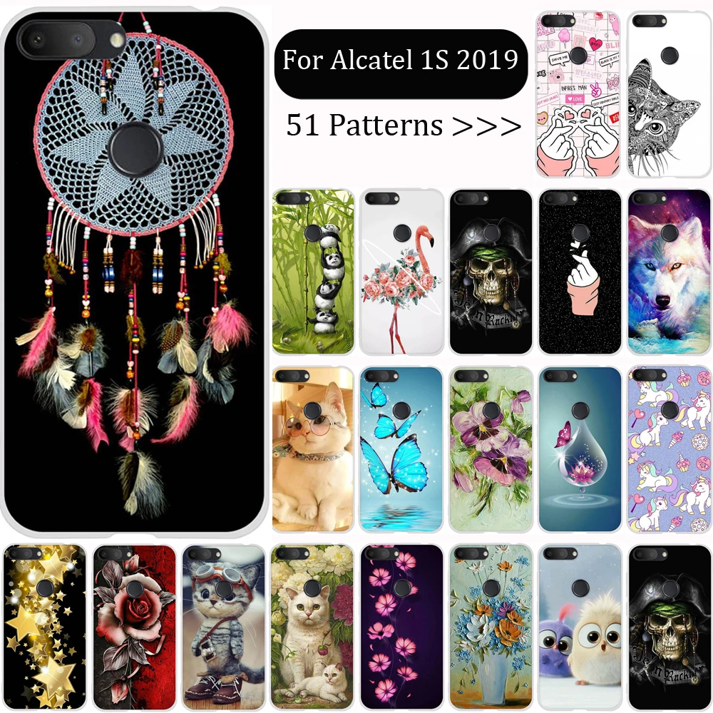 

Case For Alcatel 1S 2019 Case Silicon Back Cover Soft TPU Capa Funda For Alcatel 1S 5024d Case Cover Coque for Alcatel 1S Case