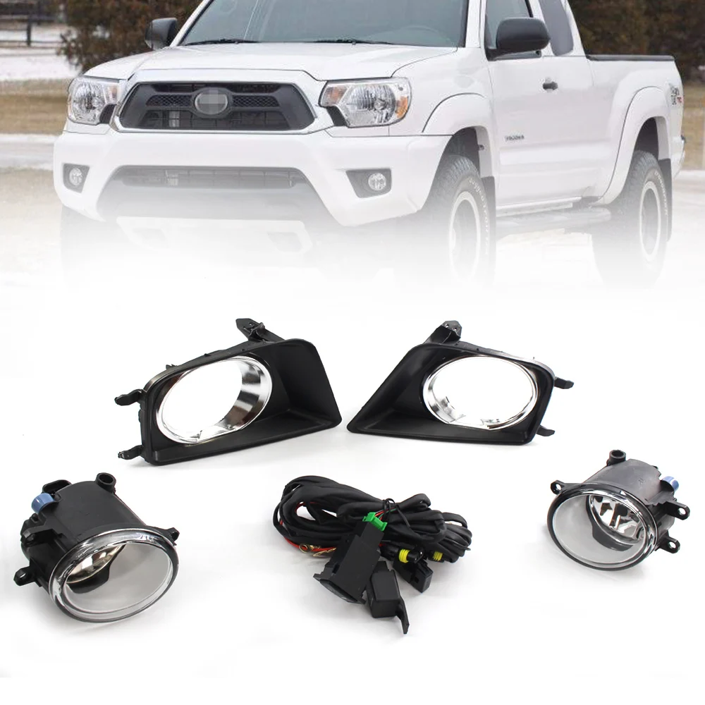 

Novsight 1Set Fog Light Kit W/Light Frames & Wiring 2Pcs Fog Lamp Assembly Lights for Toyota Tacoma 2012 2013 2014 2015