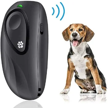 

Ultrasonic Dog Repeller Training Collar for Dogs Guide LED Pet Dog Agility Equipment 2 In 1 Control Trainer Device Anti Barking