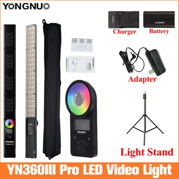 

Yongnuo YN360 III Pro LED Video Light 3200K-5600K RGB Photo Light Light for Video Recording with Light Stand