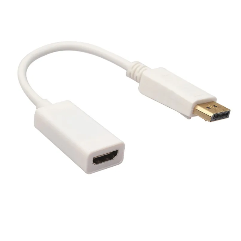 Порт дисплея DP штекер HDMI Женский адаптер конвертер кабель 20 см 40JUL26 - Цвет: Белый