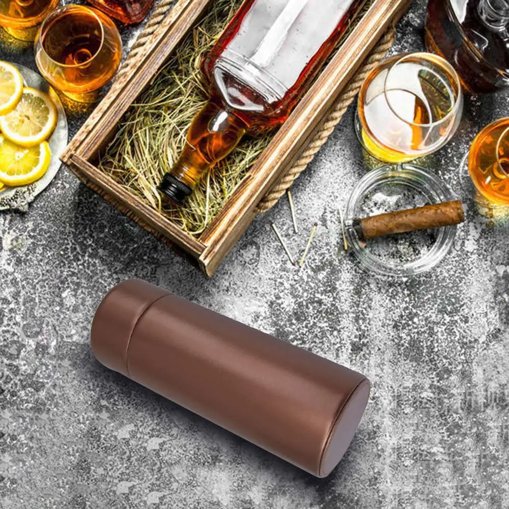 

1 PC Cigar Container Wood Cigar Ashtray Material Universal Size Cigar Tube With Hygrometer Function Storage Cup Container Cigar