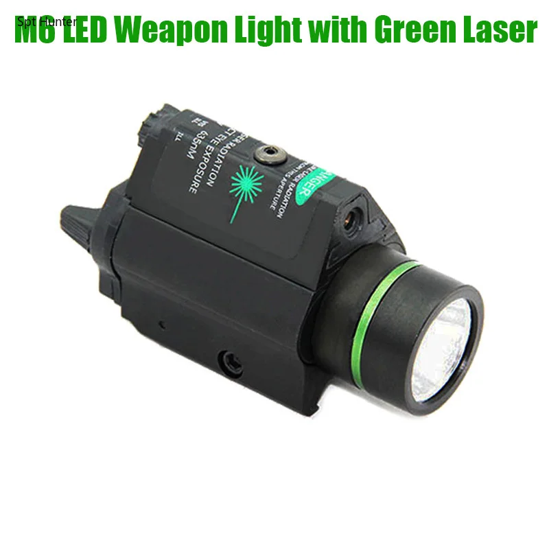 

Tactical M6 CREE LED White light and Green Laser Combo Fit Picatinny Rail Hunting Pistol and Rifle Flashlight