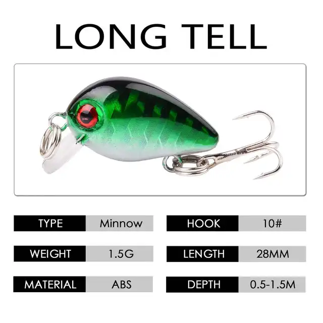 8pcs 7.5g 9cm Minnow Fishing Lures Bionic 3D Eyes Laser Hard