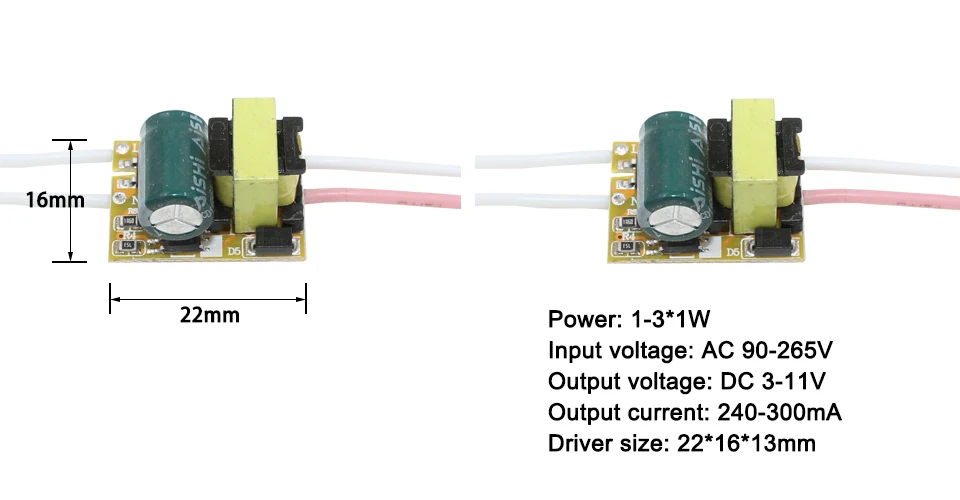 1-3W светодиодный драйвер адаптер питания Вход AC90-265V выход DC3-12V трансформатор постоянного тока 240-300mA для Светодиодный светильник DIY