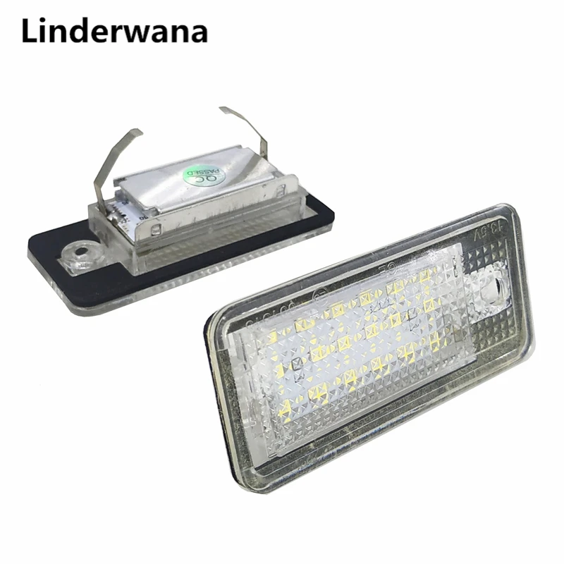 Для Audi A3 S3 A4 B6 B7 S4 A6 C6 S6 A8 S8 Q7 RS4 RS6 18LED подсветка номерного знака 6500K 12В номерные лампы