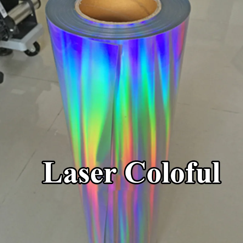 Free some 25x100cm (10"x40") PET Heat Transfer Metallic Laser Vinyl Press Machine Cutting Plotter Cutter T-shirt Foil Film