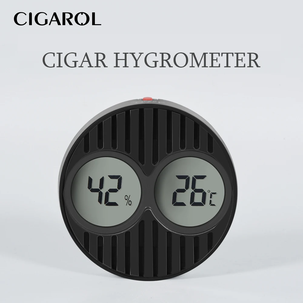 Круглый цифровой гигрометр для сигары CIGAROL высокоточный термометр ящик сигар