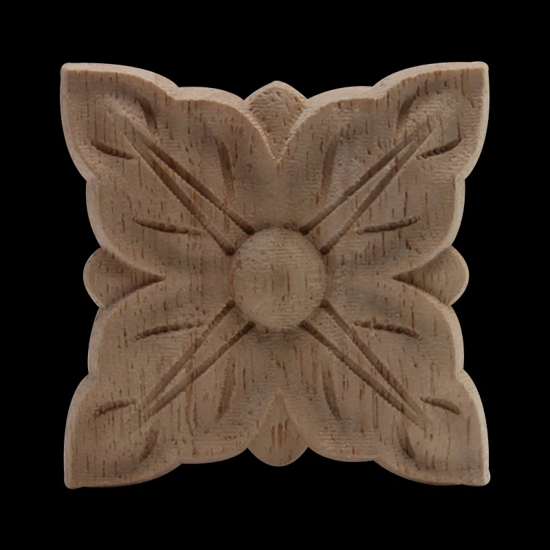 

European Wood Carving Decals Solid Wood Carving Square Manufacturers Wholesale Decorative Flowers Home Decoration Accessories