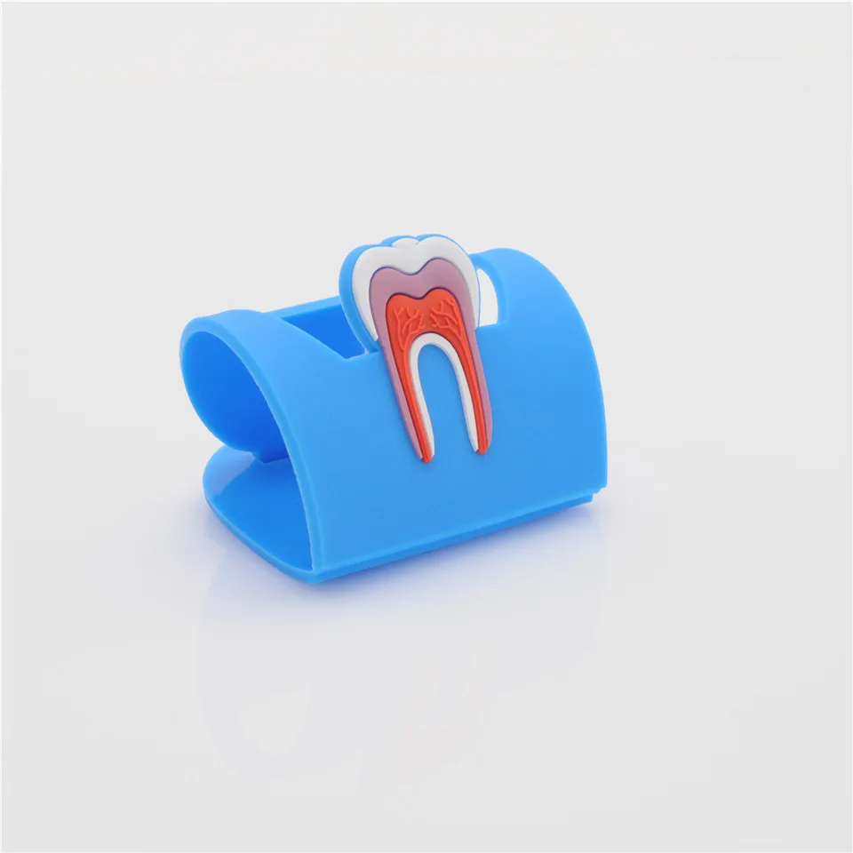 Стоматологическая карточка, держатель, красочные резиновые зубы, молярная форма, телефон, карта, имя, хранение, подставка для клиник, подарок для дантиста - Цвет: 5pcs Blue