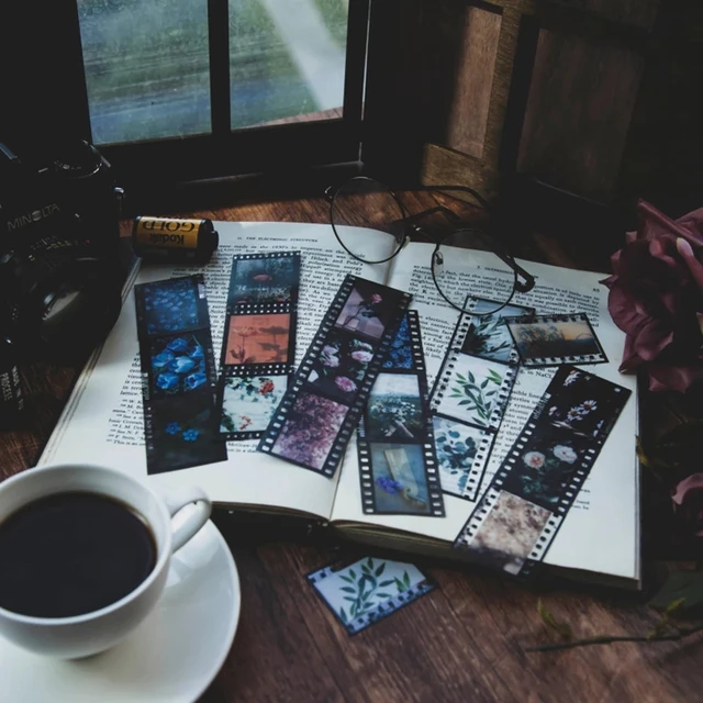 30Db Pet Vintage Film Esztétikai Matricák Journal Flower Scrapbooking Szemétdekoratív Címke Naplócímke Notebookok - Image 6